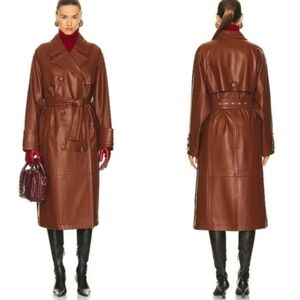 STAND STUDIO BETTY TRENCH COAT IN COGNAC BROWN